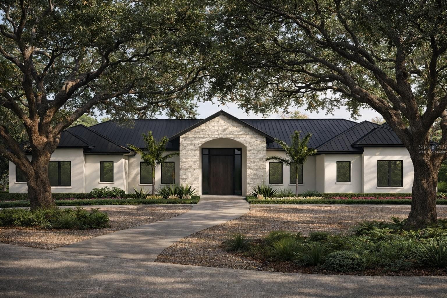 Front Exterior Rendering - Virtually Staged — 9662 Blandford Road, Orlando, Florida